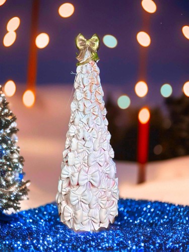Albero natale fiocco rosa - natale,