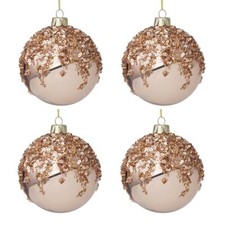 Palline di Natale in Vetro Oro