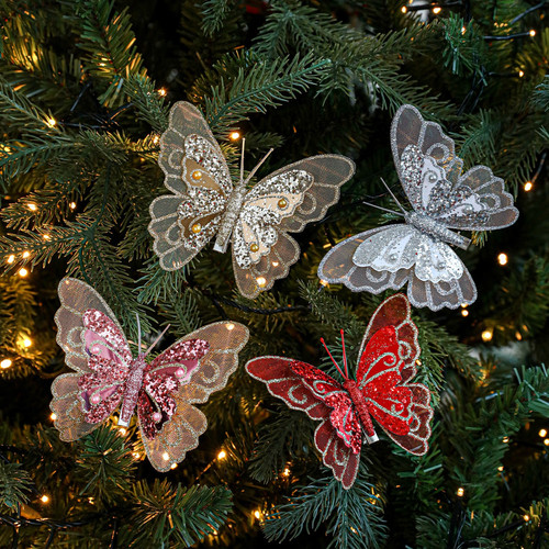 Per glitter farfalla ornamento - glitter,
