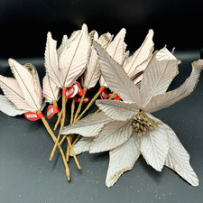 10 NATALE Poinsettia oro rosa