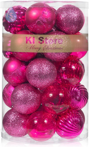 Palline natale rosa caldo - palline, di